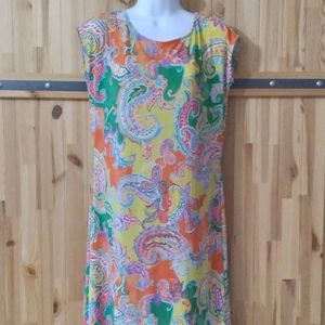 LAUREN RALPH LAUREN Colorful Paisley Print Dress